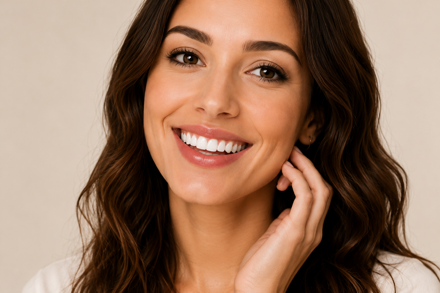 Retrato sonriente — diseño de sonrisa